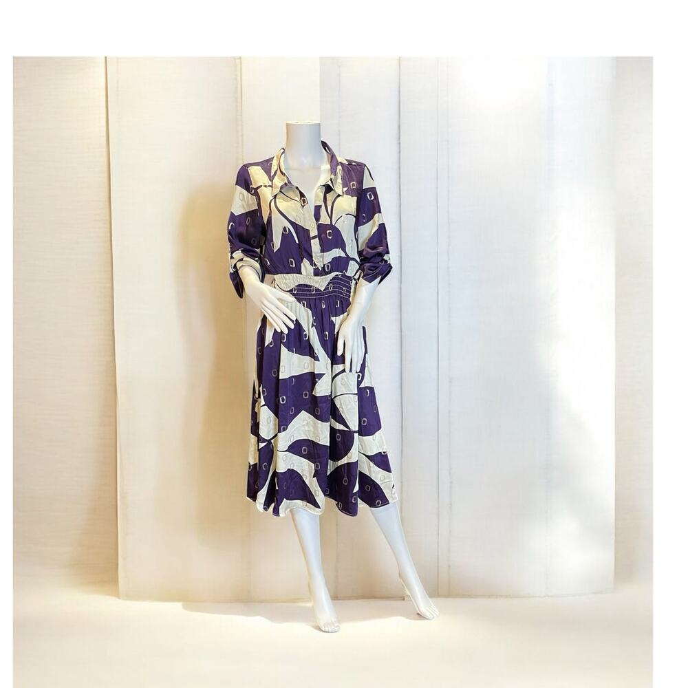 Alex & Parker Women's Dress Size Large Purple White